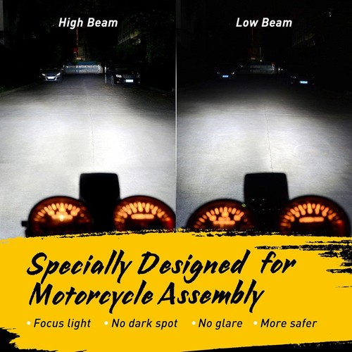 1X AUXITO H4 9003 HB2 LED Bulb Hi/Lo Beam White High Power Motorcycle Headlight - Picture 5 of 9