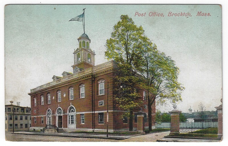 Brockton, Massachusetts, Vintage Postcard View of The Post Office eBay