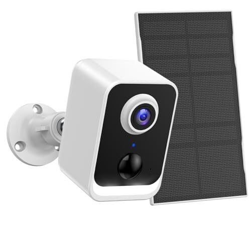 1080P Security Cameras Wireless Outdoor: Solar Power Cameras for Home White*1