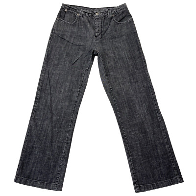 Lois Pants Womens 32 Black Jeans Denim Heather Straight Leg Pockets Ladies 28x26