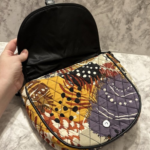 Vera Bradley Slim Saddlebag Crossbody Painted Feathers - Picture 3 of 7