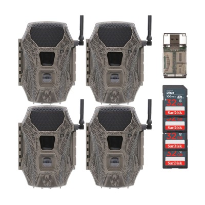 Wildgame Innovations Terra Cell 16MP Cellular Trail Camera 4 Pack Bundle