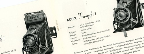 ADOX Prospekt Ausgabe 1939 ADRETTE TRUMF I & II TEMPO ADOKETTE SPORT (Y5204 - Picture 3 of 4