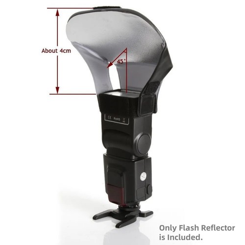 PVC Speedlite Diffuser Flash Light Bounce Diffuser With 3 Color Reflector Board - Picture 3 of 11