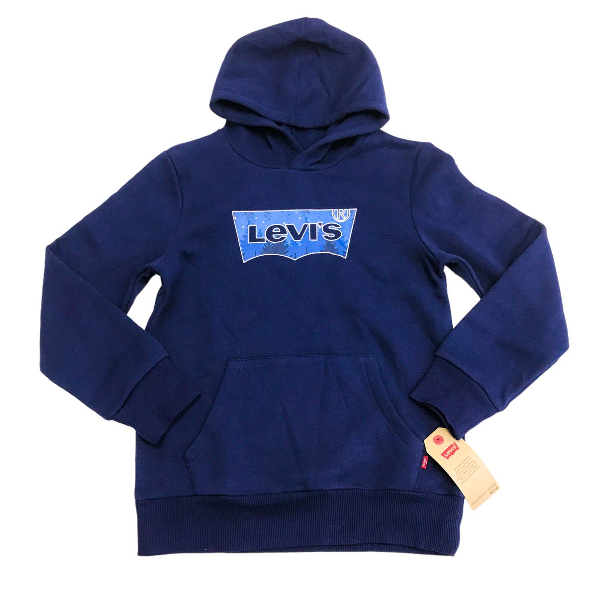 Levi's Big Boys Size M Batwing Fill Pullover Hoodie Navy | eBay