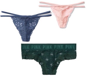 Large *NEW*Victoria's Secret Pink* Lace Thong String Panties ~Sz Large *NEW*Victoria's Secret Pink* Lace Thong String Panties ~Sz