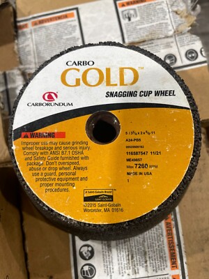 Carborundum Carbo Gold 5 X 3/34 X 2 X 5/8-11 Cup Wheel