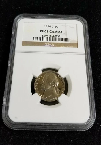 1976 S Proof 5c Jefferson Nickel. NGC PF68 CAMEO