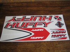 Huffy 4130 Stickers  Red, White & Black. Die Cut.