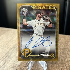 2024 Topps Chrome RC Gold Wave Refractor Auto Jared Triolo #’d /50 RA-JTR