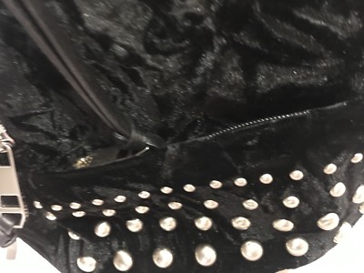 Steve Madden Madden Girl, Crushed Velvet Studded Mini  display picture 2