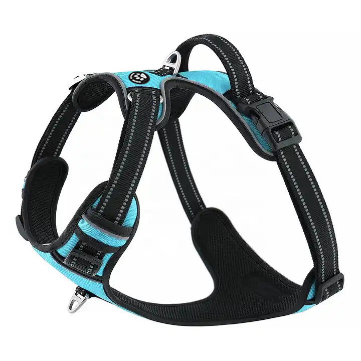 DO&G No-Pull Dog Harness – Adjustable Nylon Vest With Reflective Strips (S, M, L, XL)