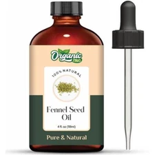 Organic Zing Fennel Seed 100% Pure & Natural Essential Oil | 118ml/3.99 Fl Oz.