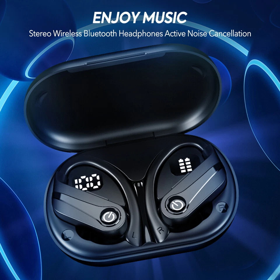 Auriculares inalámbricos deportivos estéreo con gancho Mpow impermeables Bluetooth 5.3 Foto 4 de 4