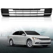 Fit For Vw Passat 2016-2019 Front Bumper Lower Grille W/ Chrome Trim