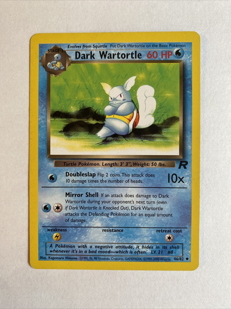 Dark Wartortle 46/82 1st Edition Mint Team Rocket Non-Holo Dark Wartortle 46/82 1st Edition Mint Team Rocket Non-Holo