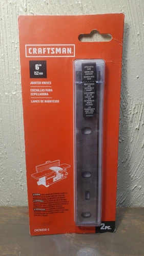 Craftsman 6 in. L X 1.1 in. High Carbon Steel Jointer Planer Blade Set New!