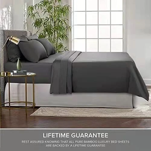 100% Bamboo Sheet Sets, Soft, Cooling & Breathable Bed Sheets - Image 2 of 4
