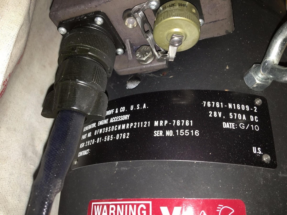 570 Amp Niehoff Generator W/ Voltage Reg Caiman MRAP LMTV FMTV