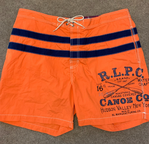 Polo Ralph Lauren Swim Trunks Mens 2XL Canoe Co Lined Board Shorts Surf Beach