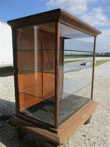 Wooden Framed Glass Vintage Showcase Country General Store