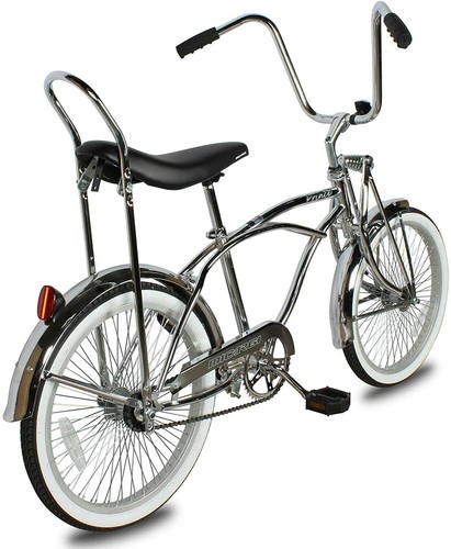 Micargi Prince Classic Lowrider Beach Cruiser Bike, Chrome Bike Springer Fork - Picture 3 of 6