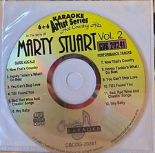 20241 MARTY STUART  RARE CHARTBUSTER  KARAOKE CDG LOT CHIC 260