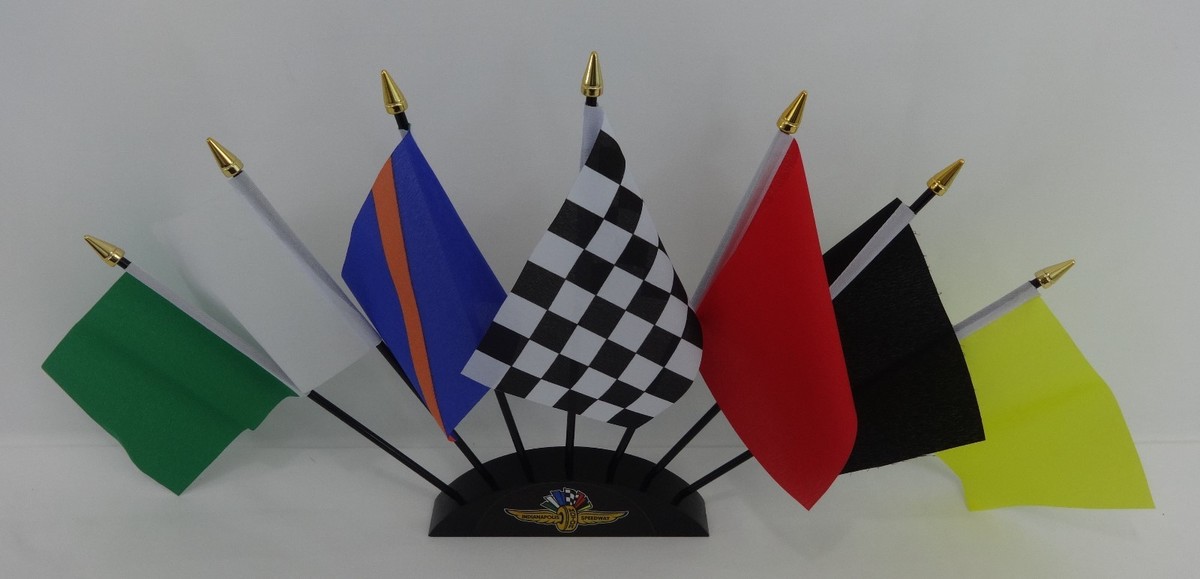 New IMS Indianapolis Motor Speedway Deck Top 7 Piece Flags Set