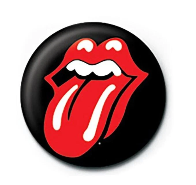 JURASSIC PARK The Rolling Stones - Tongue / Zunge Ansteck-Pin Logo Anstecker Button Ø2,5 cm