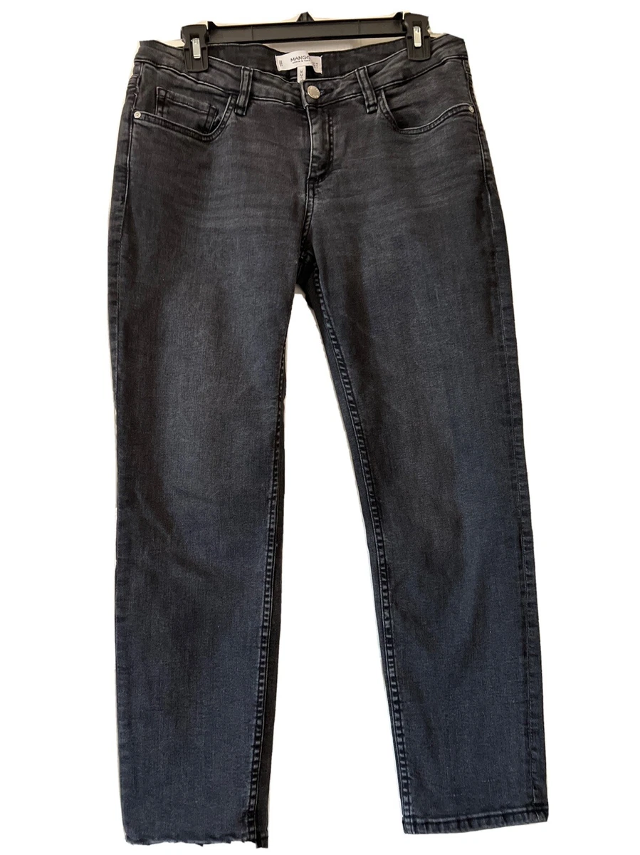 MANGO Denim and Tees Alice Black Denim Jeans Women s Size 8 Waist Size 32