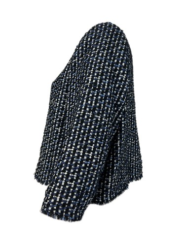 Marina Rinaldi Women's Navy Casanova Cropped Tweed Jacket NWT - Picture 2 of 3