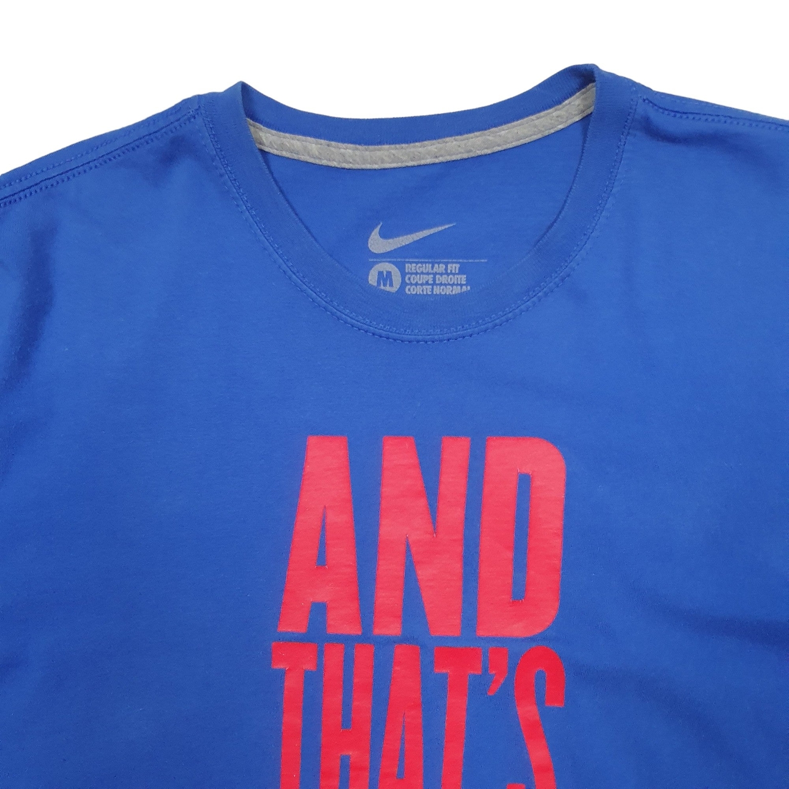 NIKE Blue T Shirt Tee Short Sleeve Cotton Blend Mens M image 3