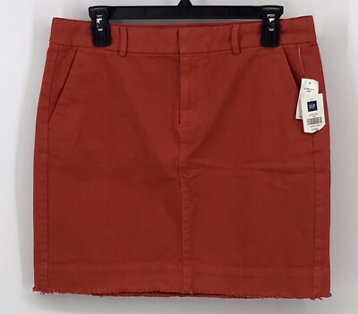 Gap Women s Mini Twill Skirt Khakis By Gap Sz 4 Tall Fall Orange