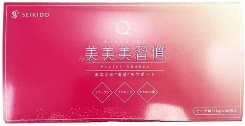 Seikido [Bibibi Shukan] 30 Packungen Kollagen Gelee Pfirsich Geschmack Plazenta Japan - Bild 1 von 9