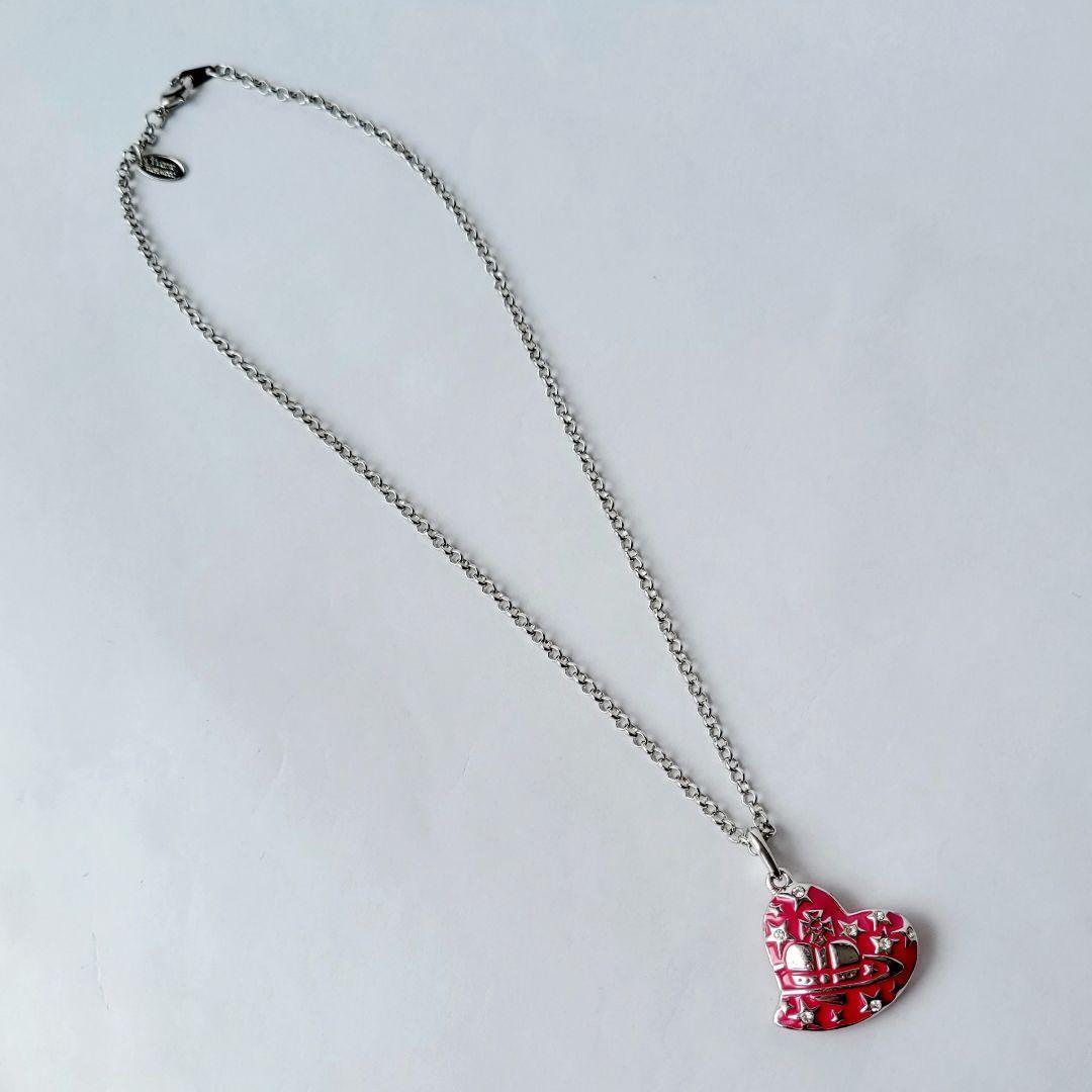 Vivienne Westwood Diamante Heart Necklace Pink No box Outlet Vivienne Westwood Diamante Heart Necklace Pink No box Outlet
