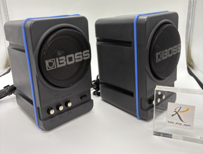 BOSS MA-12 Studio Monitor Speaker Pair Tested Working Used Vintage