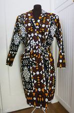 Heritage Clothing Paris African Print Cotton Trench Coat Duster Jacket 3xl