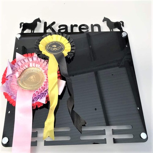 Personalised Rosettes & Medal Hanger - Wood - Picture 3 of 7