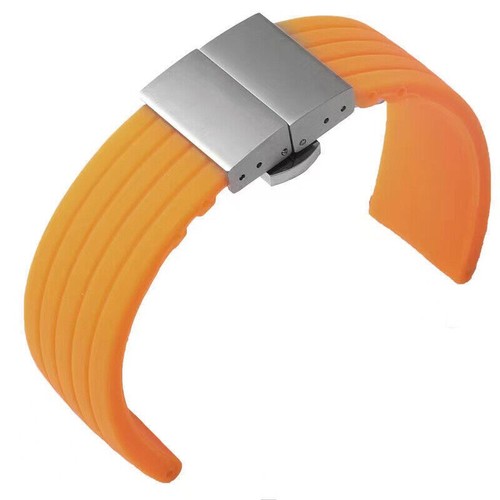 18/19/20/21/22/23/24 SILICON WATCH STRAP BAND FOR TISSOT PRC200 DEPLOYMENT CLASP - Picture 7 of 18
