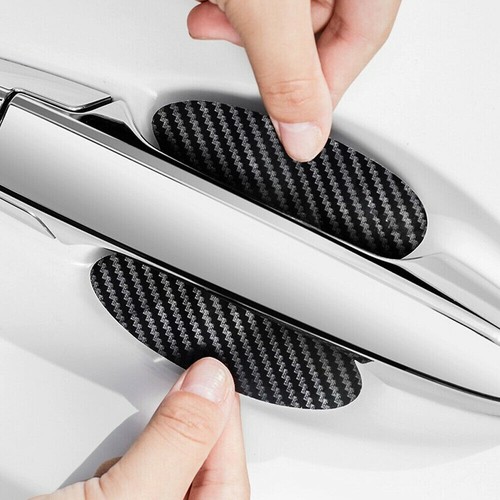 4X 3D Carbon Fiber Car Door Handle Protector Anti-Scratch Film Sticker Universal - Picture 2 of 14