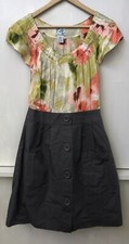 Tabitha Anthropologie 100% silk bodice 100% cotton skirt dress size 4