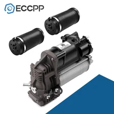 3PCS Rear Suspension Spring Bag Air Compressor For Mercedes W251 R500 R550 R63