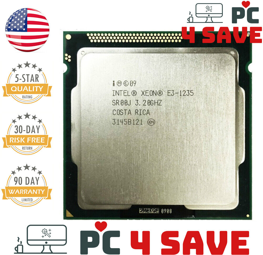 Ansichtkaart Schaar Aftrekken Intel Xeon E3-1235 SR00J 3.20GHz 8MB 4-Core LGA 1155 Workstation Desktop  CPU P4S | eBay