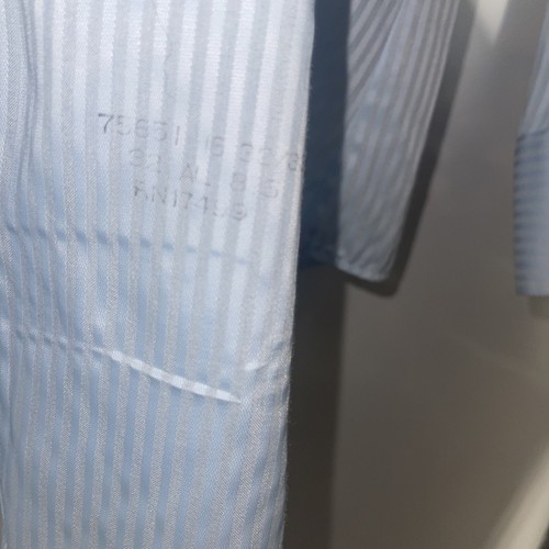 Sears Perma Prest Men's Shirt 16 32-33 Button Up Light Blue Retro Vintage - Picture 10 of 14