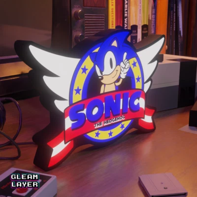 Sonic The hedgehog Led Retro Gaming Light RGB Sign