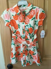 NWT Wonder Nation Orange Fruit Dress Girls