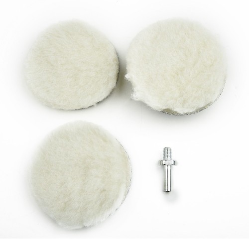 5 piezas 4 almohadillas de pulido disco de lana fregona kit para coche pulidora taladro adaptador - Imagen 5 de 12