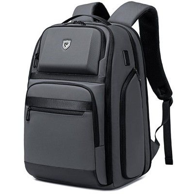 Grey Business Backpack for Men, Fits 17 Inch Laptop Water Resistant 45L Trave...