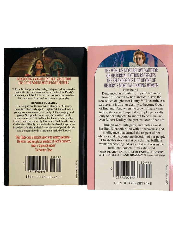 Jean Plaidy Historical  Queen Of England Series Lot of 5 Paperback  - NOS Foto 3 de 4