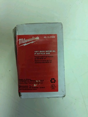 Milwaukee FORCE LOGIC Crimper 15T 800 MCM Al P-Style Die 49-15-P800